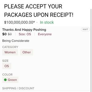 Thanks And Happy Poshing